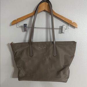 Kate Spade Grey/taupe  canvas tote bag
